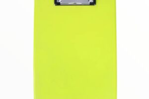 Portapapeles amarillo verde